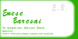 emese barcsai business card